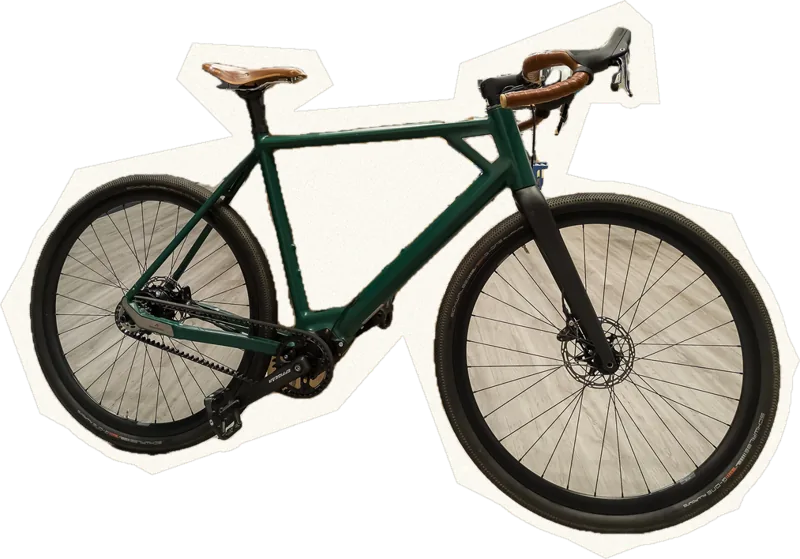 Gravel bike with flared drop bars